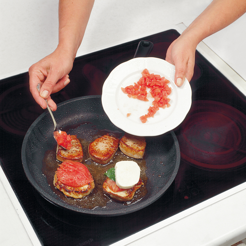 Kalbsmedaillons mit Käse überbacken: Wikimeat